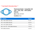 thumbnail image 2 of Thermostat Gasket - Compatible with 1963 - 1978, 1982 - 1984 Cadillac Eldorado 1964 1965 1966 1967 1968 1969 1970 1971 1972 1973 1974 1975 1976 1977 1983, 2 of 2