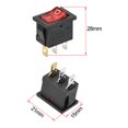 thumbnail image 2 of Interruptor de palanca para barco Luz LED roja DC 12-24V Interruptor de palanca para barco coche marino ON/OFF AC 250V/6A 125V/10A, 1pcs, 2 of 4