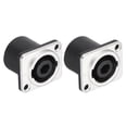 thumbnail image 1 of 2pcs 4 Pole Speaker Jack Twist Lock,1 Inch XLR Speaker Panel Mounts,Black, 1 of 7