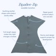thumbnail image 2 of SleepingBaby Zipadee-Zip - Manta de transición acogedora con cremallera de poliéster y spandex - Manta espaciosa para bebé para cambiar fácilmente los pañales - Gris clásico mediano (6-12 meses), 2 of 5