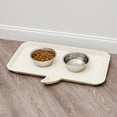 thumbnail image 2 of IRIS USA Large "WOOF" Feeding Mat for Dog or Cat, White, 2 of 4