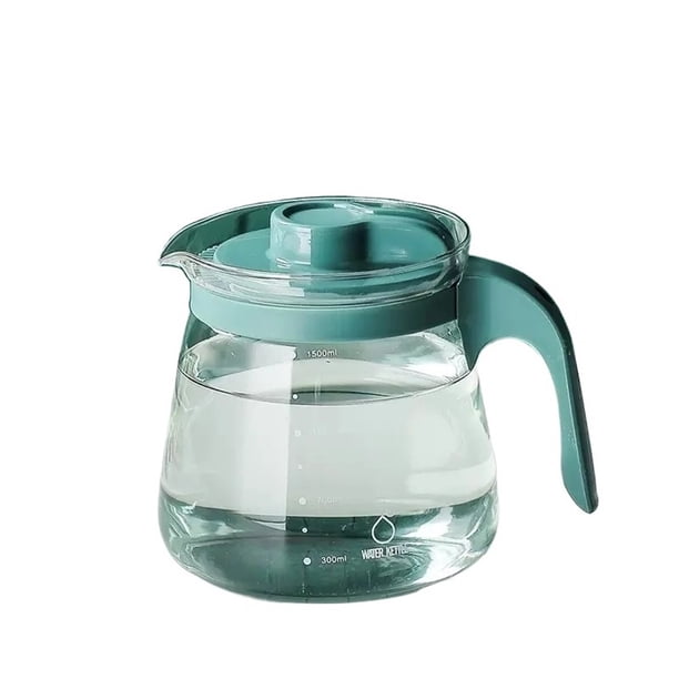 Jarra de agua de gran capacidad Tetera de vidrio transparente resistente al calor con asa Recipiente for jugo de bebidas Hervidor de agua for el hogar
