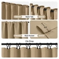 thumbnail image 2 of Cortinas opacas Joydeco, color blanco, 244 cm de largo, para dormitorio, 2 of 9
