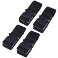 thumbnail image 3 of 4 Pcs Sangle de Valise de Voyage Accessoires de Voyage (Noir), 3 of 7