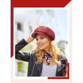 thumbnail image 2 of Minzimin Newsboy Caps for Women 8 Panel PU Leather Apple Cap Vintage Beret Hat Gatsbie Hat for Women Gift, 2 of 6