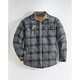 thumbnail image 3 of Venado Men's Plaid Shirt Jacket -Long Sleeved Quilt Lined Brushed Flannel Rugged Shirt (Plaid Blue, Large Tall), 3 of 8