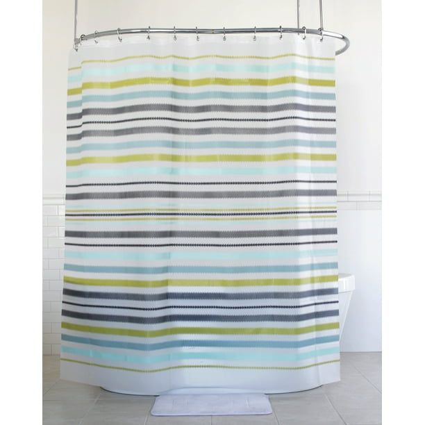 Splash Home Soweto Printed PEVA Shower Curtain 70 x 72 Green