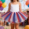 thumbnail image 2 of VNKIDY Girls Kids Elastic Waist Rainbow Tulle Tutu Skirt Voluminous Fluffy Holiday Dress For Party Festive Dress Up White 2-8 Years, 2 of 4