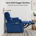thumbnail image 6 of MCombo Zero Wall Hugger Power Recliner Loveseat for Living Room, RVs, Small Spaces, Fabric, Navy Blue, 6 of 7