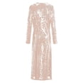 thumbnail image 5 of XIAONU Women's Sequin Long Sleeve Open Cardigan Full Length Slim Fit Evening Party Coat, 5 of 6