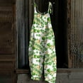 thumbnail image 2 of FrzhBrz Jumpsuits for Women Dressy Wide Leg Jumpsuit Pants St Patricks Day Irish Shamrock Overalls with Pockets, 2 of 4