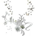 thumbnail image 1 of nipocaio 2 Sets Mirror Wall Stickers Butterfly Flower Vine Pattern Wall Sticker for Kids Bedroom Living Room DIY Decoration, 1 of 5