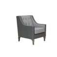 thumbnail image 3 of Chic Home Kris Mixed Material Linen-Leatherette Accent Chair, 3 of 4