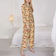 thumbnail image 3 of Goofa Guinea Pigs And Mushrooms Printed Women’s 2 Piece Pajama Set Super,Pajamas Women's Long Sleeve Sleepwear Soft Button Down Loungewear Pjs Lounge Set Nightwear-X-Large, 3 of 9