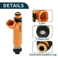 thumbnail image 3 of Inyector de Combustible para Mitsubishi Montero 3.5 1998-2002 Coincidencia de Flujo No.195500-3300/MD337900 Boquilla de Combustible Naranja 1 Pc, 3 of 7
