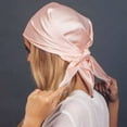 thumbnail image 5 of Kitsch Multi-Way Satin Sleep Scarf for Women - Lightweight Head Wrap, Hair Wrap for Sleeping, Blush, 5 of 12