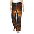 thumbnail image 2 of Lsque Western Rainy Desert Cowboy Print Women's Pajama Pants, Lounge Pant - Comfortable Home Wear,Elastic Waistband, Stylish Design-XX-Large, 2 of 9