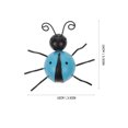 thumbnail image 3 of 3pc Simulation Ladybug Ornaments Iron Ladybug Garden Yard Home Decorations, 3 of 7