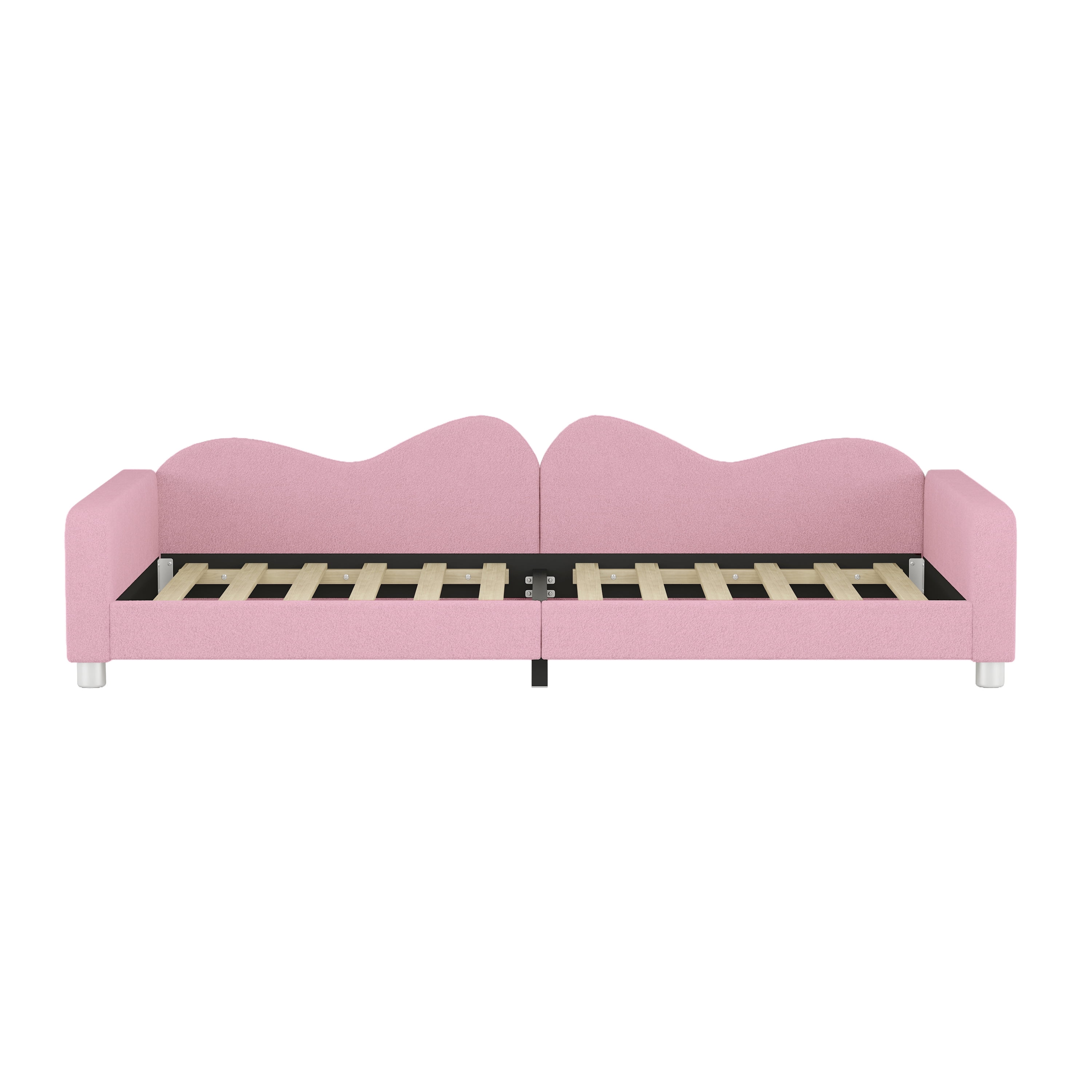 Euroco Upholstered Twin Size Daybed for Bedroom, Pink