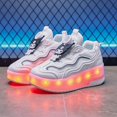 thumbnail image 6 of Kids Roller Skates Light up Shoes with Wheels Shoes LED USB Charging Roller Sneakers for Girls Boys Birthday Christmas Gift, 6 of 22