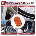 thumbnail image 3 of Unique Bargains 4 Pcs Mesh Pattern Tire Valve Stem Caps Decorative Tyre Valve Dust Covers Aluminum Alloy Orange 16mm, 3 of 7