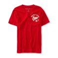 thumbnail image 1 of Aeropostale Mens New York Athl. Camiseta adornada con cuello en V, roja, pequeña, 1 of 1