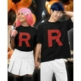 thumbnail image 3 of Tstars Team Rocket Inspired Shirt Costume Adult Halloween Shirts for Women Black Small, 3 of 5