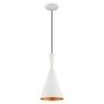 thumbnail image 4 of 41185-03 Livex Lighting Waldorf - 1 Light Pendant In Industrial Style-21 Inches Tall and 7.25 Inches Wide-White Finish    -Traditional Installation, 4 of 9