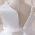 thumbnail image 4 of IBTOM CASTLE Baby Flower Girl One Shoulder Formal Wedding Dress 1st 2nd Birthday Cake Smash Outfits Toddler Prom Pageant Ball Gown 3-4 Years White, 4 of 7