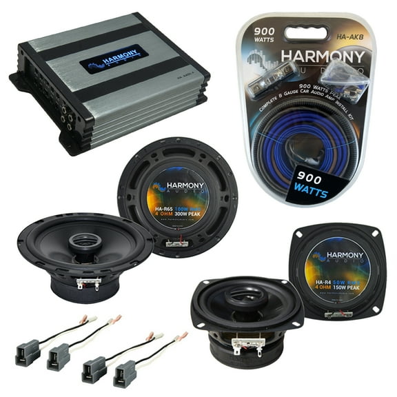 Mazda 626 1990-1992 Factory Speaker Replacement Harmony R4 R65 & HA-A400.4 Amp