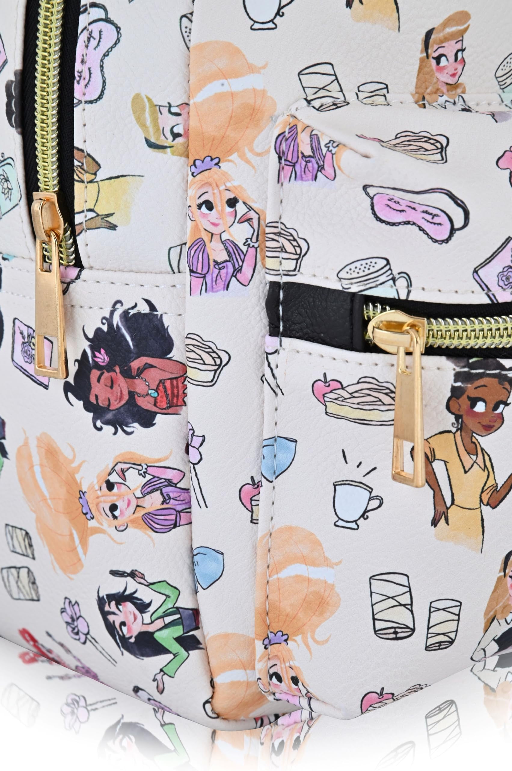 5504 Disney Princess Backpack , , Unisex | Cute PU Leather 10\