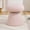 Pink, variant on Ottoman Mushroom Shaped Teddy Fabric Footstool with 360° Swivel, Soft Padded Stool for Bedroom Living Room Entryway,  Pink