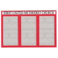 thumbnail image 4 of Aarco Products DCC4872-3RH 3-Door Enclosed Bulletin Board with Heater - Clear Satin Anodized, 4 of 30