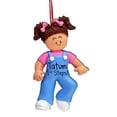 thumbnail image 2 of Baby Girl's First Steps - Brown Hair - Personalized Ornament - Baby's First Christmas - 1st Xmas - Perfect Stocking Stuffer - Great Gift Ideas, 2 of 2