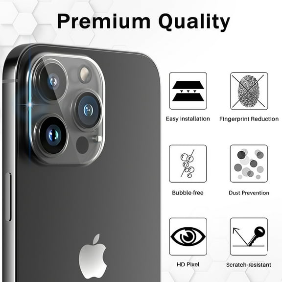 TASHHAR 3 Pack Camera Lens Protector for iPhone 16 6.1/iPhone 16 Plus 6.7 Inch, HD Clear Tempered Glass 9H Hardness Scratch Resistant Rugged Durable Easy Installation