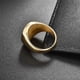 thumbnail image 2 of Anillo de Acero inoxidable Yashi Moda Hip hop dorado plateado 10, 2 of 5