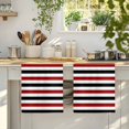 thumbnail image 4 of Red Black Stripe Kitchen Towels Set of 3, Farmhouse Watercolor Modern Geometric Absorbent Dish Towels for Kitchen, Microfiber Hand Towel, Quick Drying Tea Towel for Cleaning Decorative Dishcloths, 4 of 7