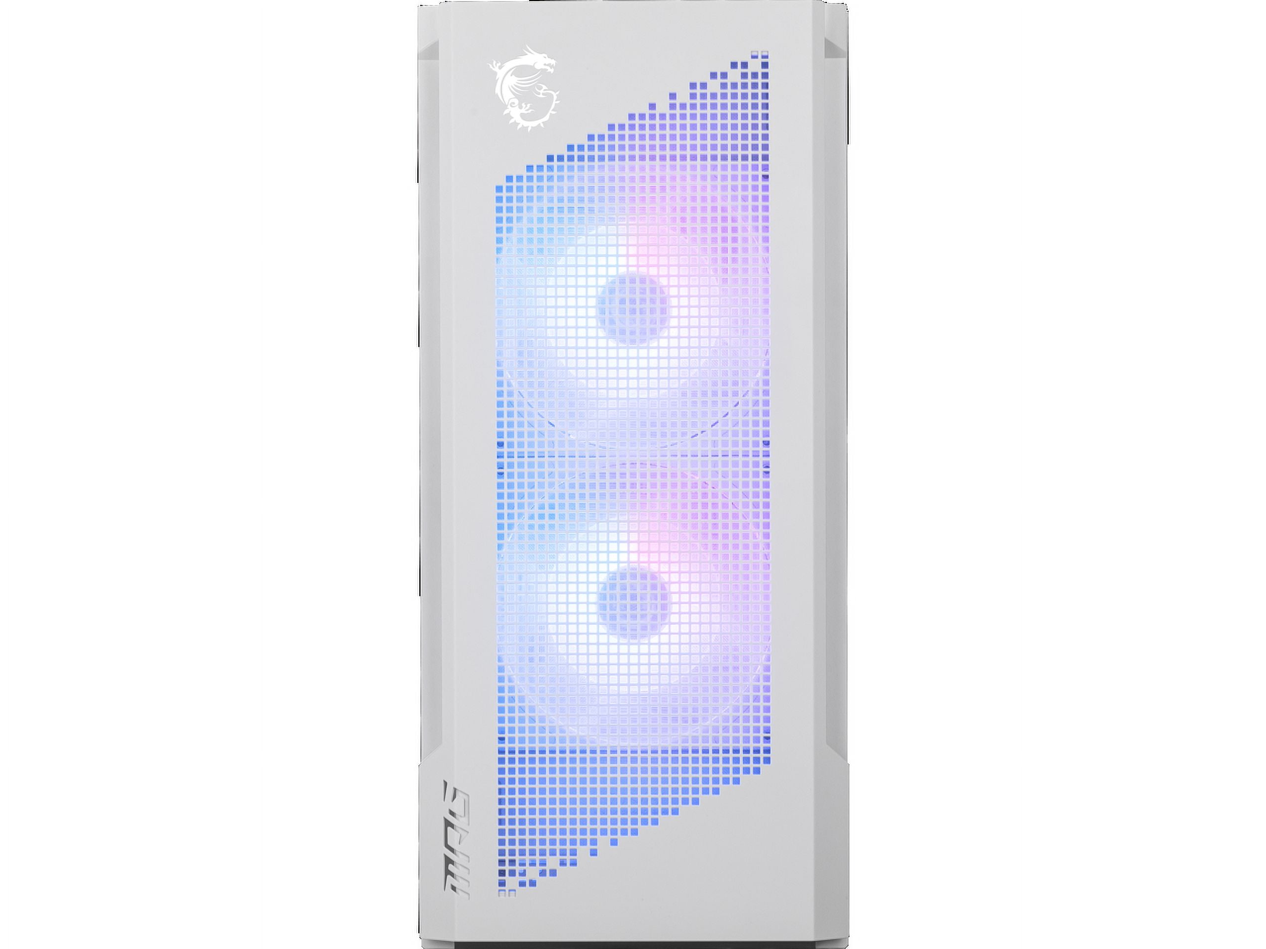 MSI MPG VELOX 300R AIRFLOW PZ WHITE PROJECT ZERO ARGB Mid-Tower Back-connect ATX PC Case - 3X Pre-installed Fans, High Airflow, 5X Removable Dust Filter, White