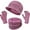 E-purple, variant on Loritta 3 Pieces Women Winter Hat Scarf Set, Knit Beanie Neck Warmer Touchscreen Mittens