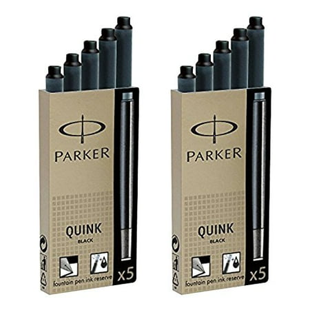 Ip4200 Ink Refill - Parker Quink Permanent Ink Fountain Pen Refill Cartridges, 10 Black Ink Refills (3011031PP)