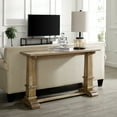 thumbnail image 4 of HomeStock Coastal Cottage Sofa Console Table for Hall Entryway or Living Room with English Trestle Base 30.25"H x 50"L x 15"D Inches-Color:Rustic Brown, 4 of 5