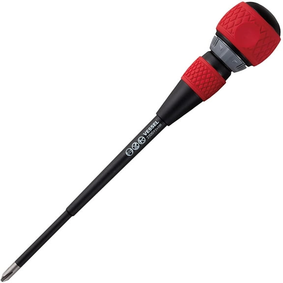 Vessel Tools 2200P2150 No.2200 Ball Ratchet Screwdriver Ph2x150