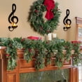 thumbnail image 4 of FastXmas Musical Candle Sconces,Musical Note Candle Holders, Wall Mounted Candle Light Dinner Iron,Black Candle Holders Suitable For Home Living Room Kitchen Dinning Room Fireplace Decoration Wall, 4 of 5