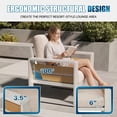 thumbnail image 4 of Clouddwell 4-Seats Aluminum Patio Furniture Set, Outdoor Metal Sofa Conversation Set with Coffee Table for Pool Garden Porch Backyard, Beige, 4 of 6