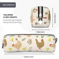 thumbnail image 3 of Sikiie Chicken Family Leather Pencil Case, Makeup Pouch, Zipper Pouch for Daily Essentials, Storage Organizer, Cosmetics and Stationary Bag, 3 of 7