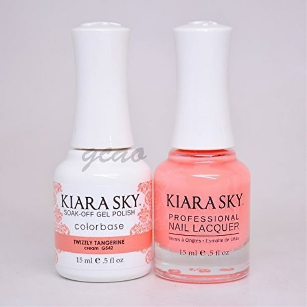 kiara sky matching gel polish + nail lacquer 0.5oz twizzly tangerine