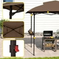 thumbnail image 2 of 8×5 FT Pop Up Grill Gazebo, Outdoor Grill Canopy with Vented Roof & Side Shelves, Large Portable Canopy for Outdoor Barbecue, Backyard, Patio, Easy Set up, 2 of 7