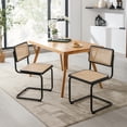 Zesthouse Set of 2 Woven Rattan Dining Chairs, Mid Century Modern ...