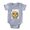 Heather Grey, variant on CafePress - Cute Element Fluorine F - Cute Infant Baby Football Bodysuit