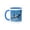Blue/White, variant on 3drose, Sunlit White Flower of Chinese Plum Prunus Mume Tree, Blue Sky, 11oz Two-tone Red Mug